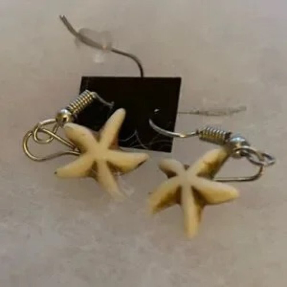NWT HYPOALLERGENIC stainless and sterling starfish earrings !!!! NWT - Picture 6 of 8